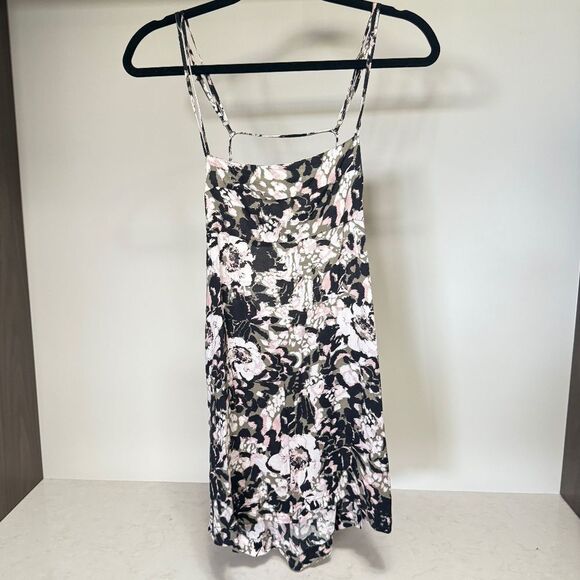 Free People Womens Strappy Open Back Floral Mini Dress - size x-small - Picture 1 of 5